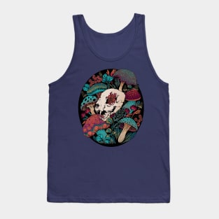 Moody Mushroom Forest Skull Tank Top